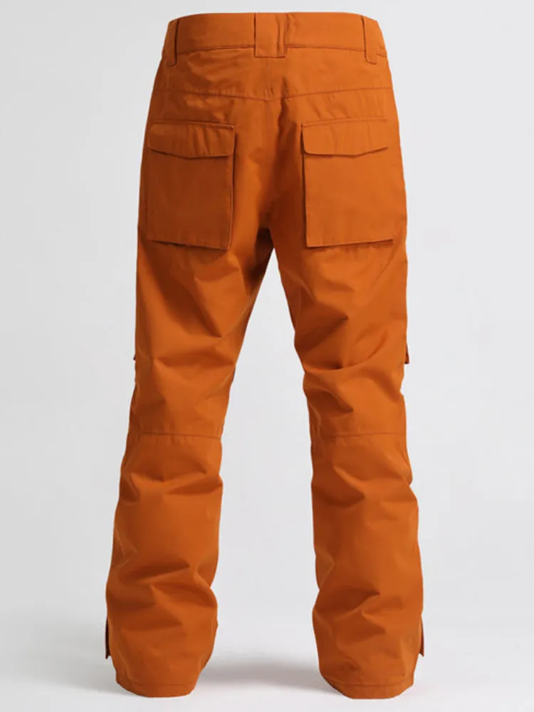 Men's High Windproof Waterproof Orange Snowboarding Pants & Ski Pants