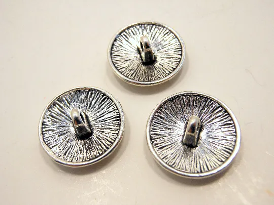 Metal Buttons Set of 3: Silver Celtic Knot Metal Shank Buttons ~ Celtic Knot Silver Metal Buttons 5/8" Diameter