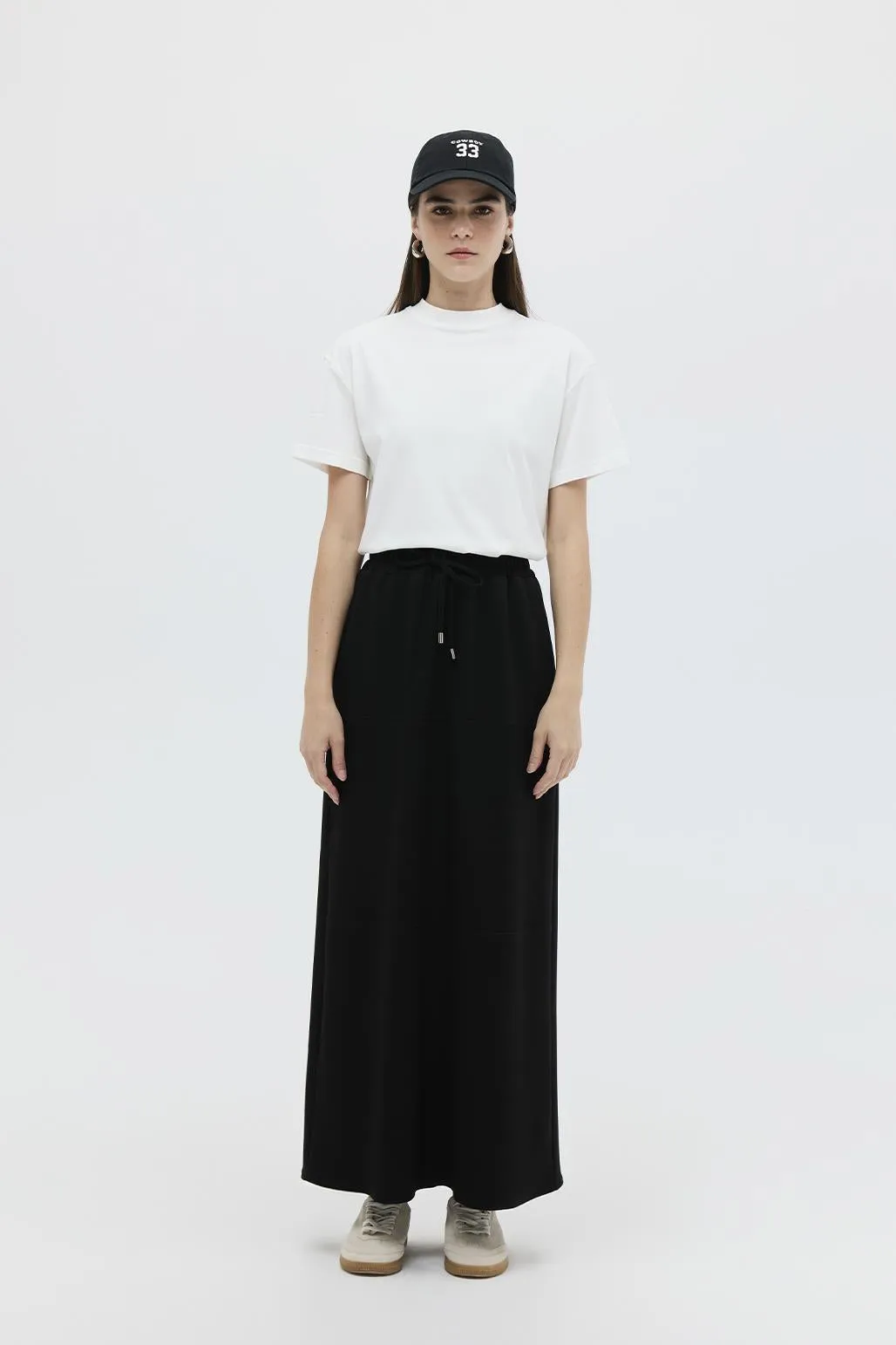 Modal Knitted Pencil Skirt Black