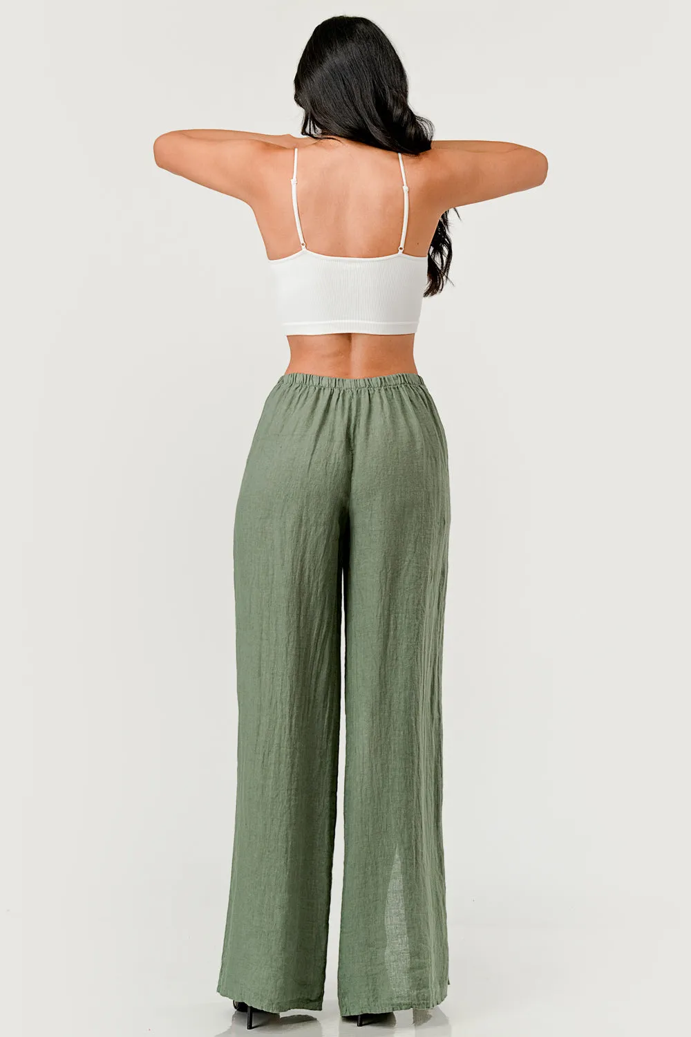 Monika Side Layered Linen Pants