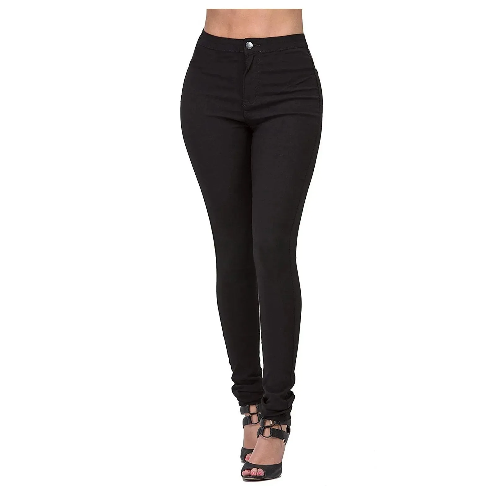 New 7 Colors High Waist Slim Fit Jeans For Women Fashion Stretch Skinny Denim Pants