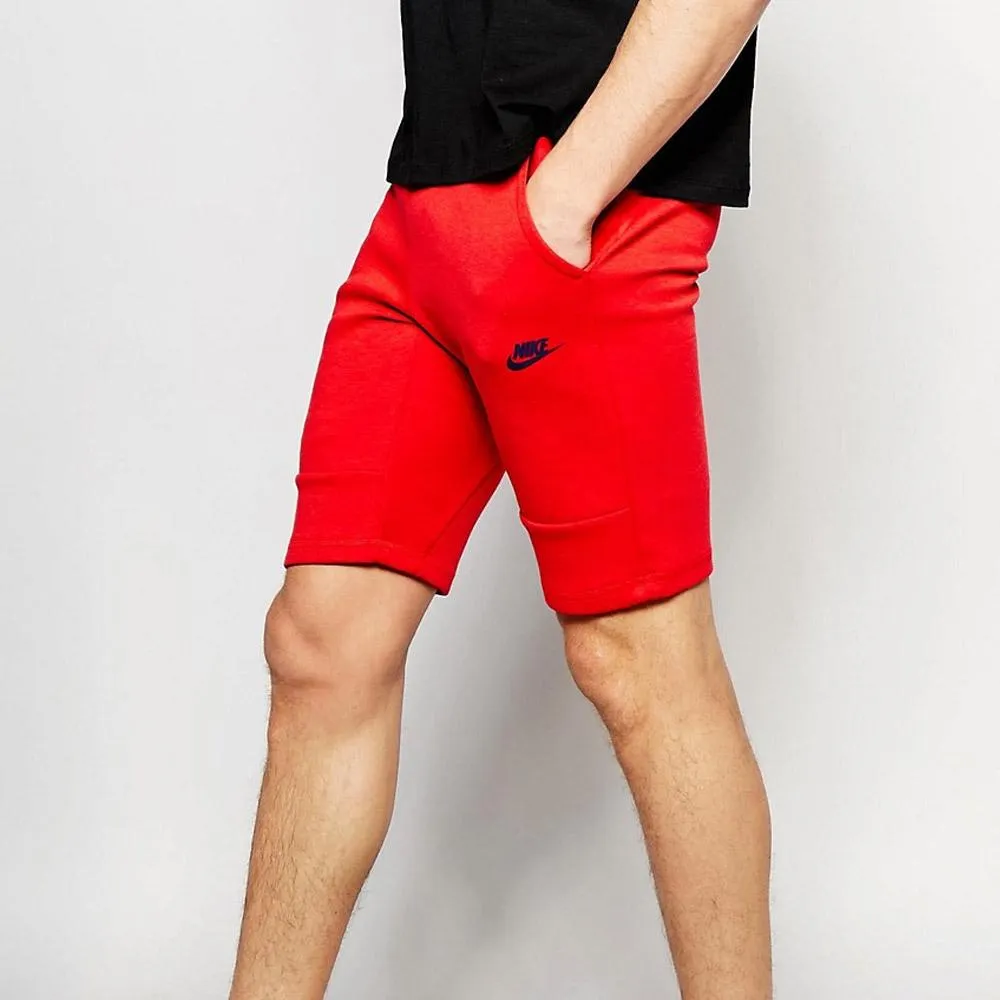 NIKE TECH FLEECE SHORTS Light University Red Heather