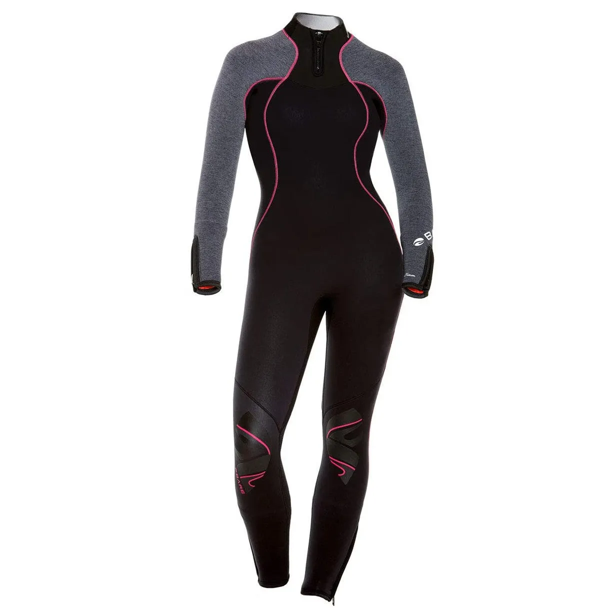 Open Box Bare 3/2mm Womens Nixie Ultra Dive Wetsuit-Grey Heather -08