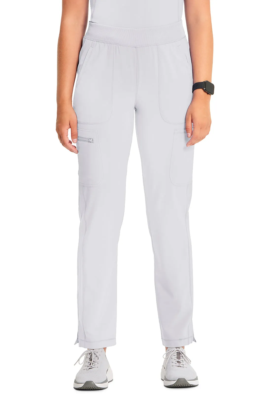 PETITE - Cherokee Infinity Women's Mid Rise Tapered Leg Pull-on Scrub Pant CK065AP