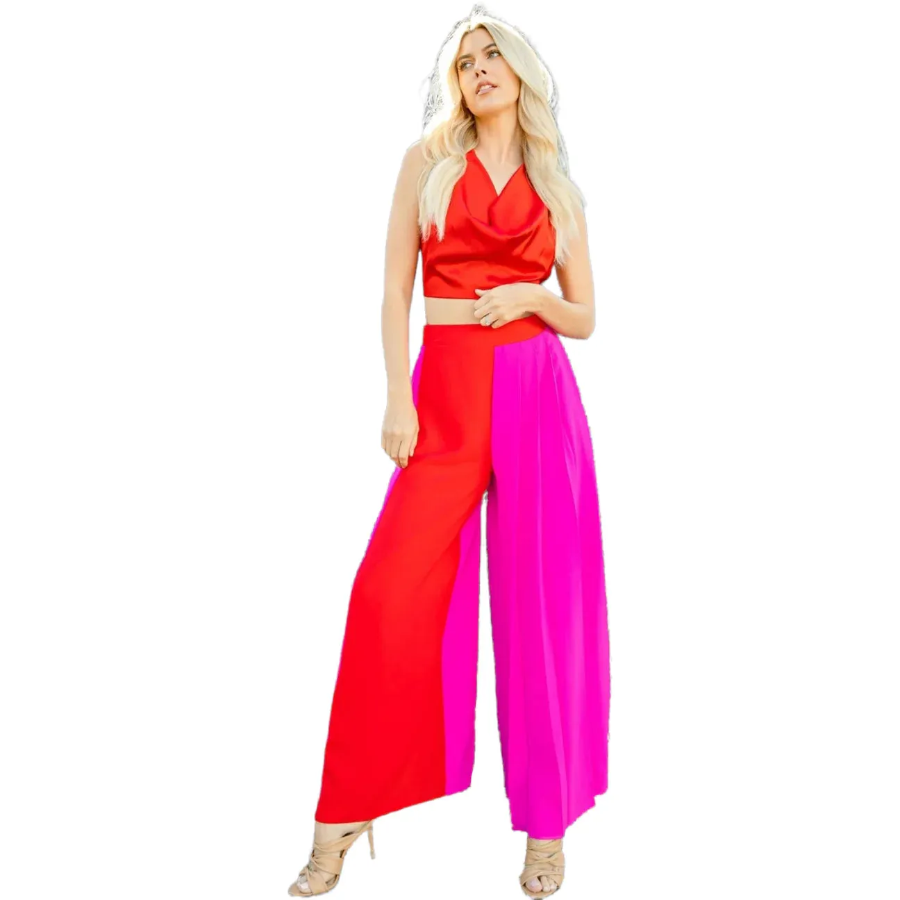 Pink and Red Combo Pants