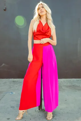 Pink and Red Combo Pants