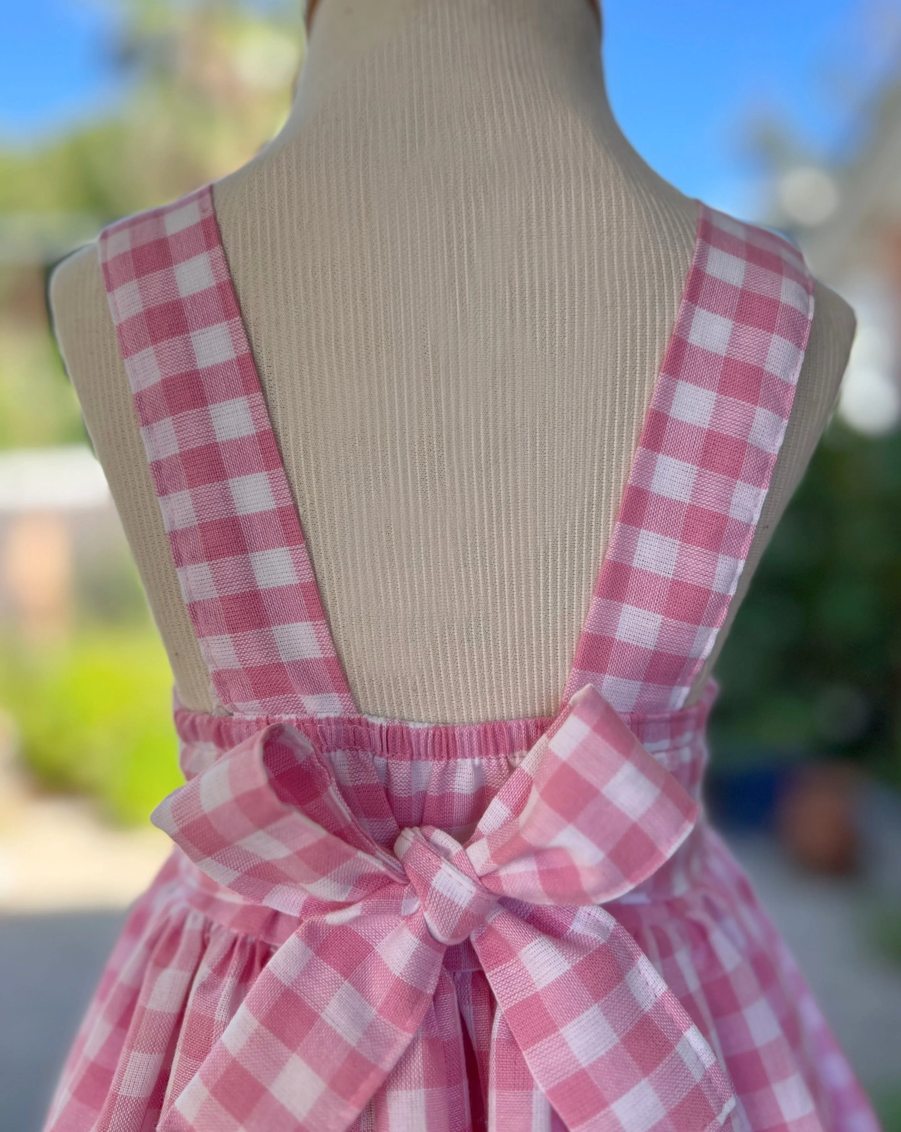 Pink White Gingham Barbie Inspired Dress Costume