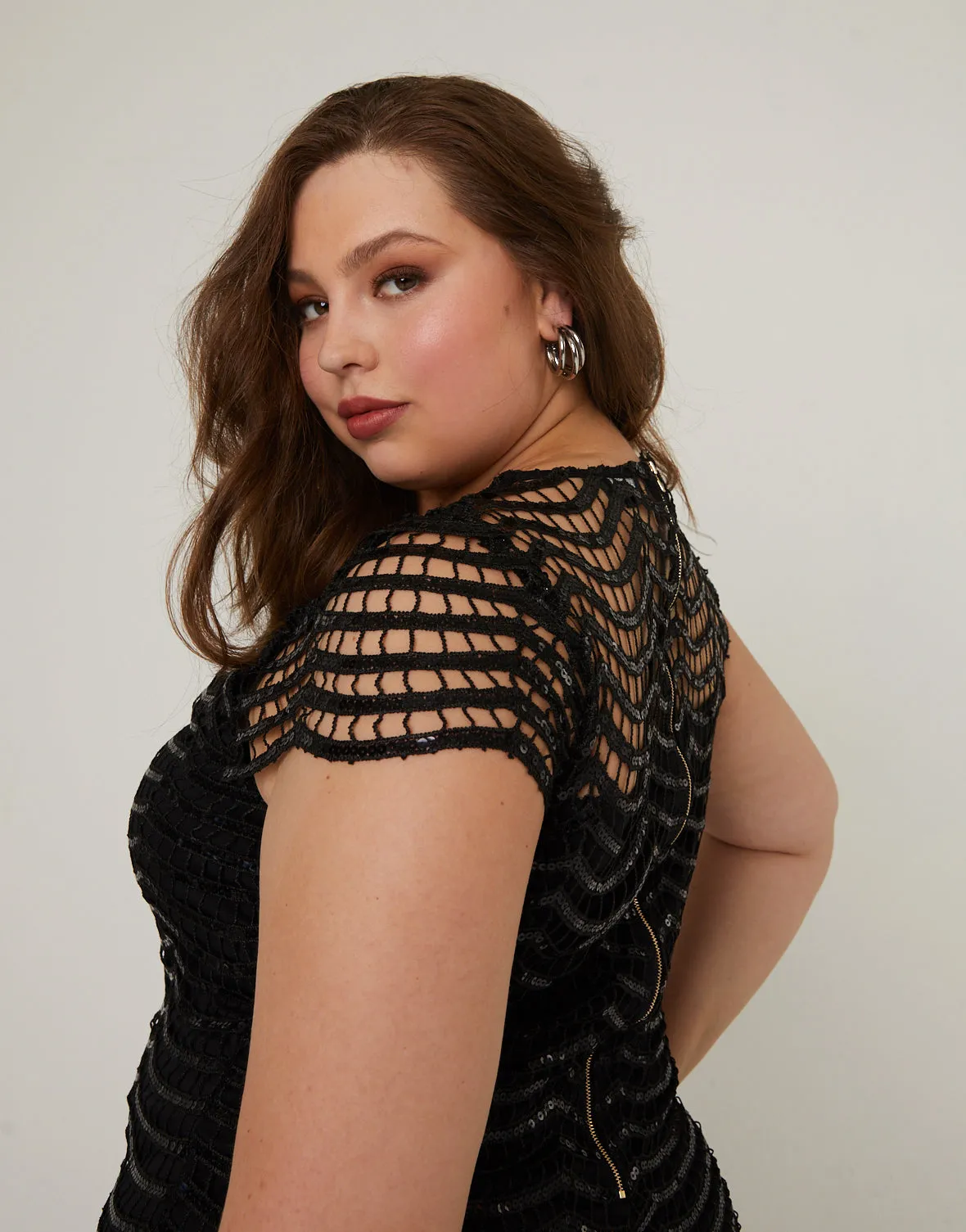 Plus Size Sequin Dress