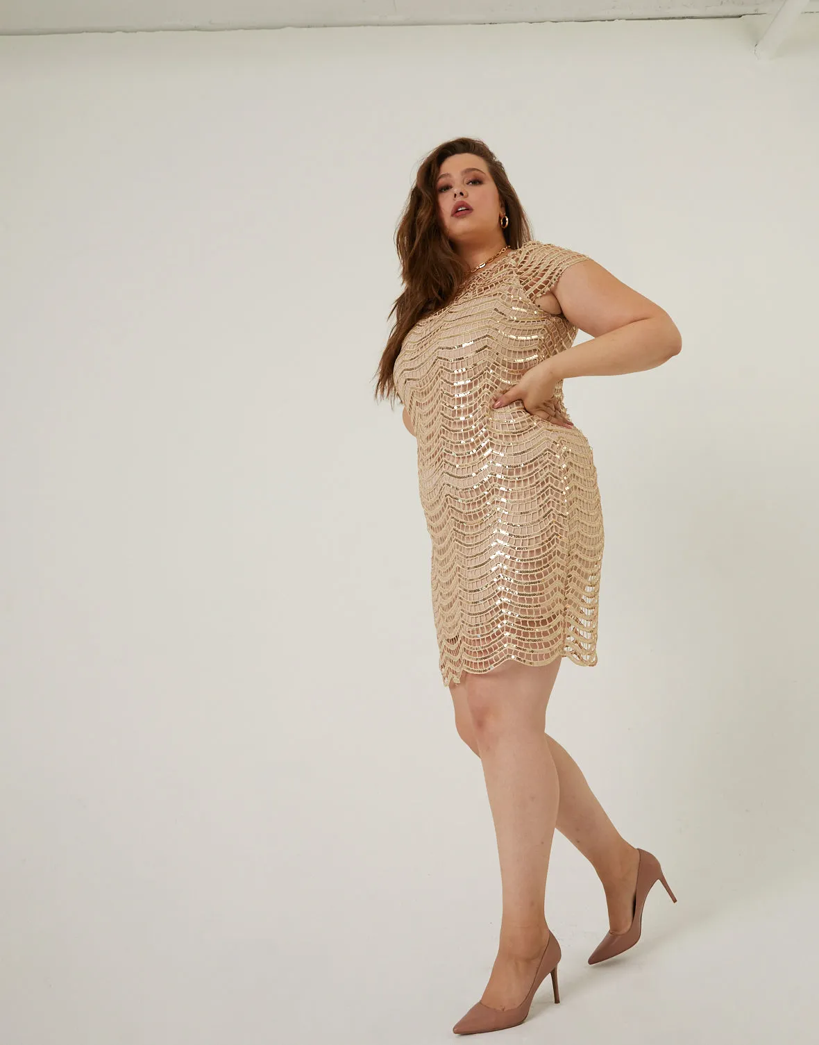 Plus Size Sequin Dress