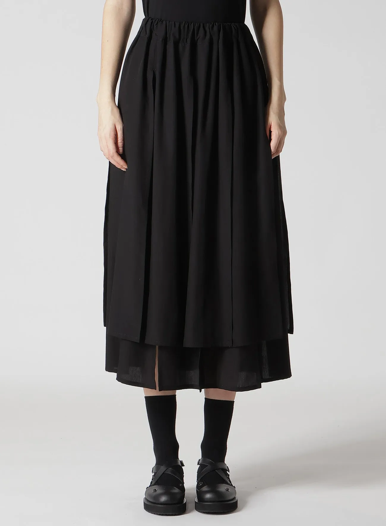 POPLIN PANELED SKIRT