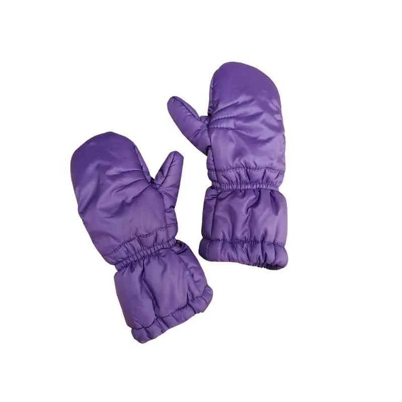 Puff Mittens - Purple