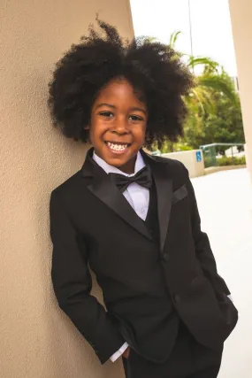 "007" Kids Black Tuxedo 5-Piece Set