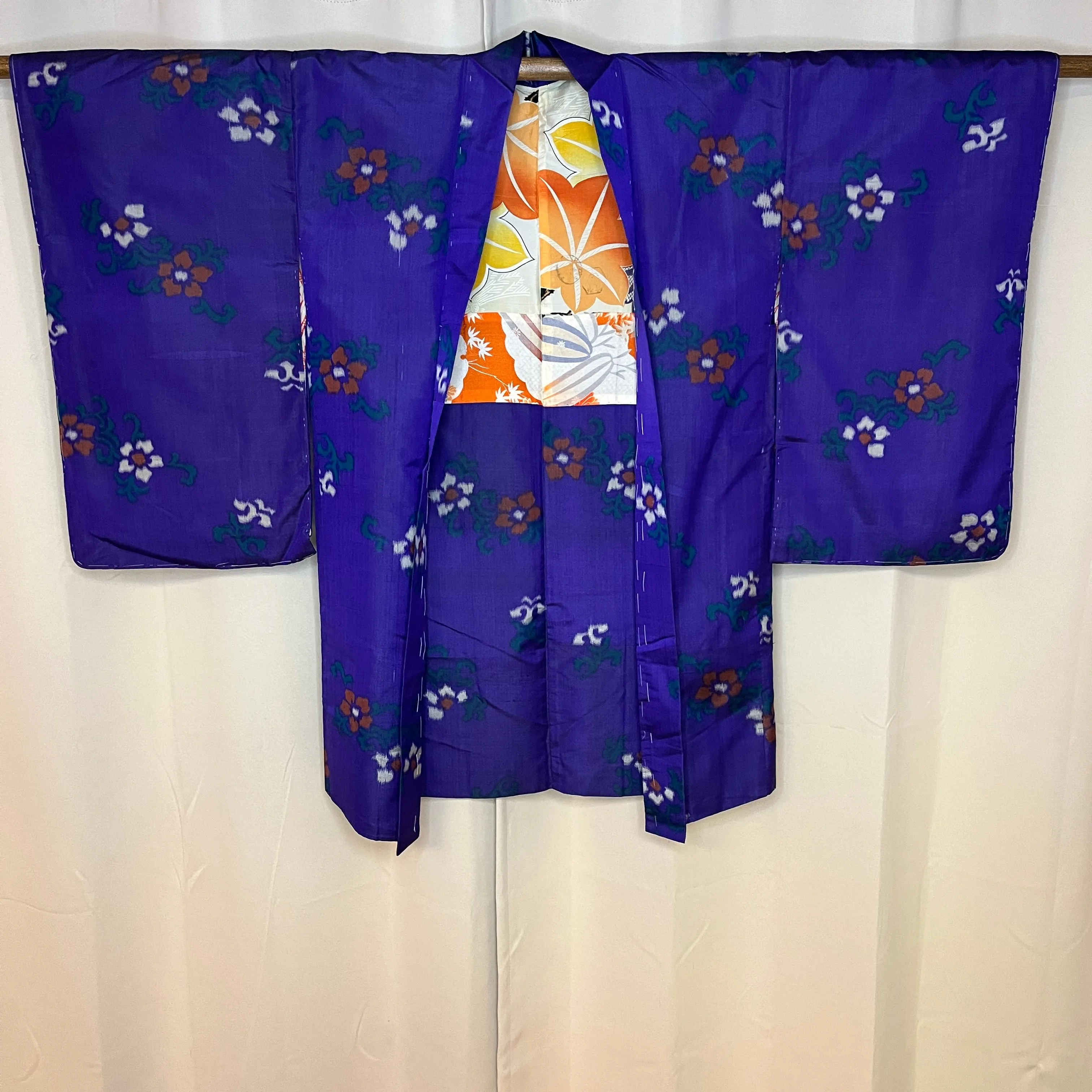 "Five Petal Florals" Vintage Meisen Haori