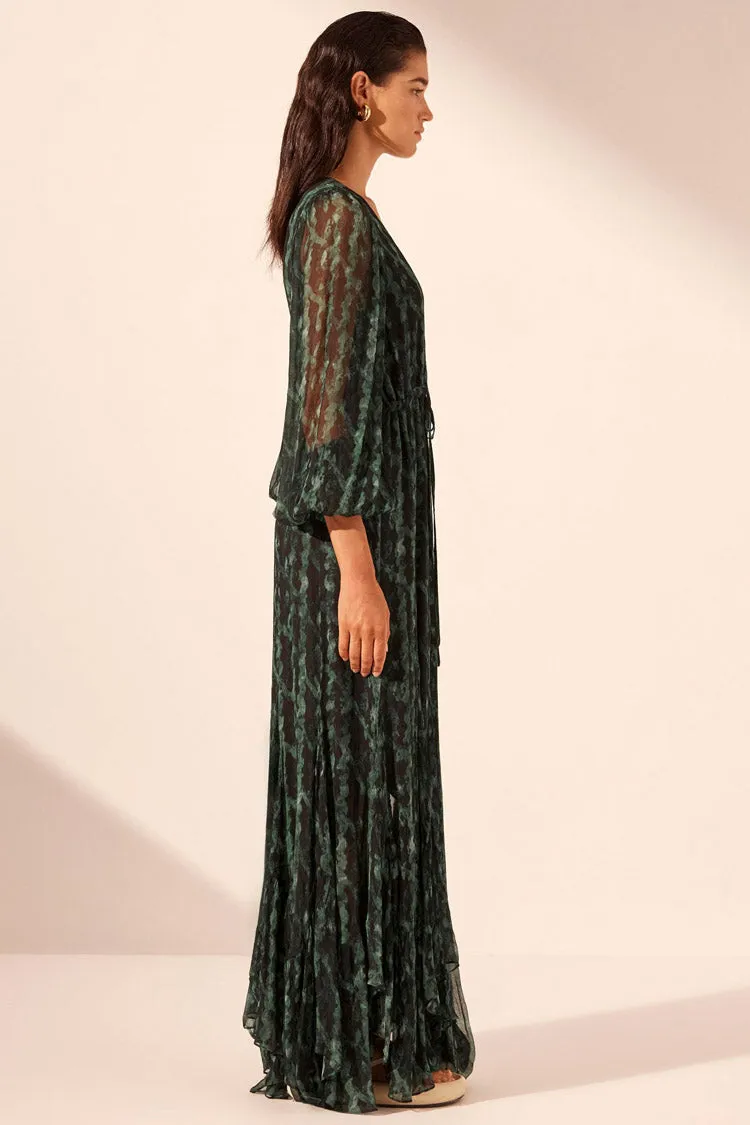 Remi Lace Front Maxi Dress in Rosemary