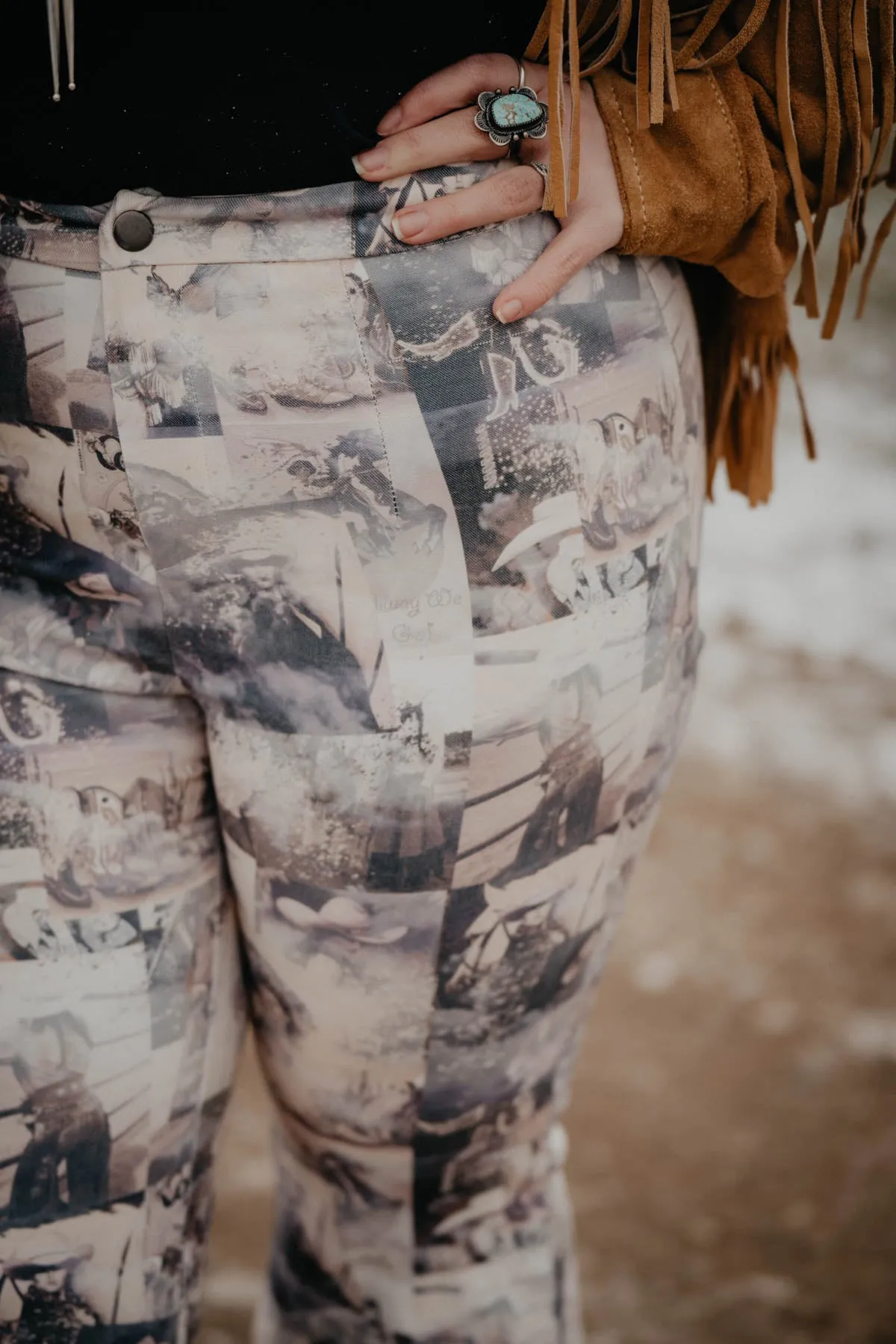 'Remy' Retro Western Printed Flare Pants (XS - XXL)