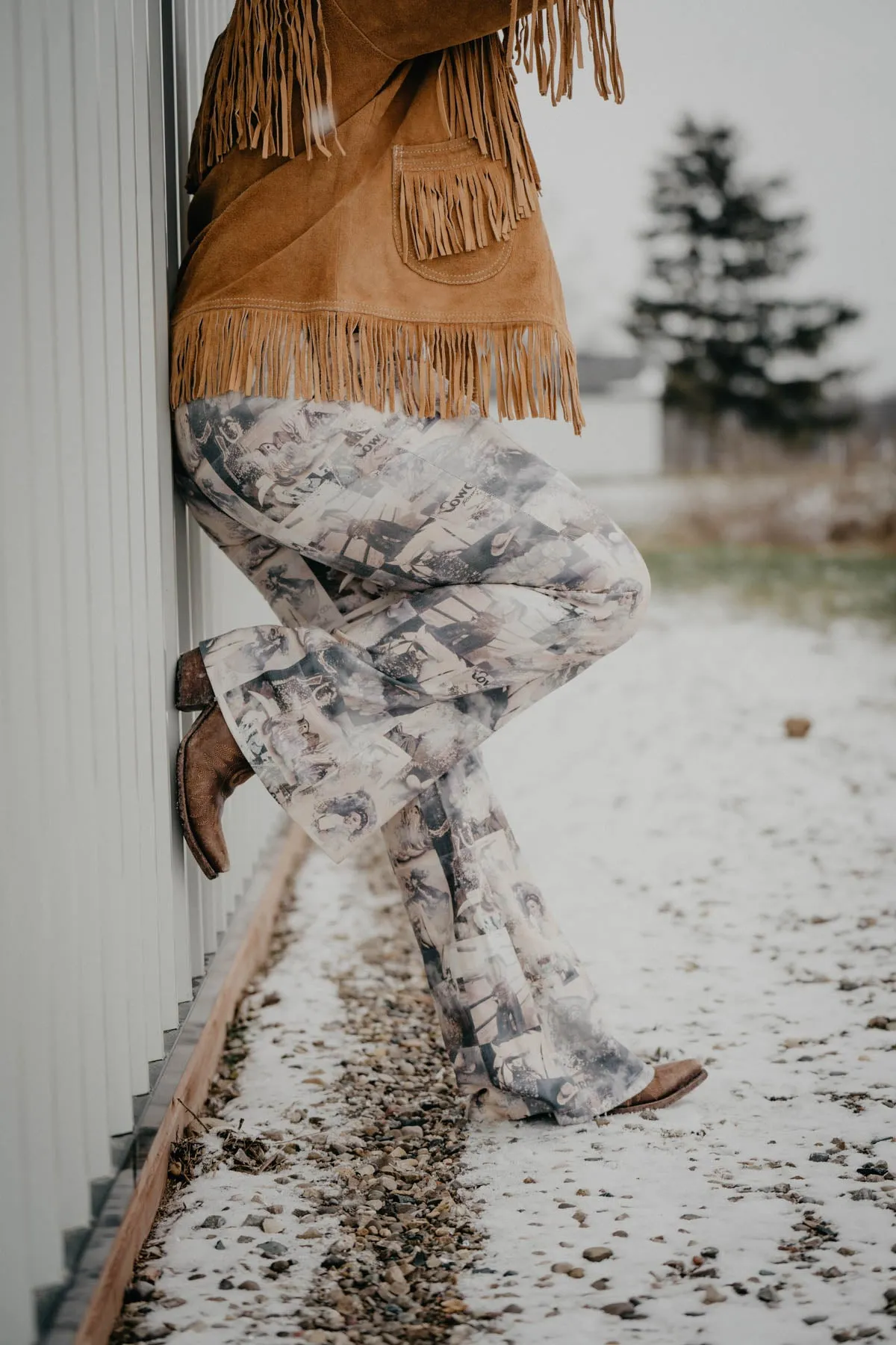 'Remy' Retro Western Printed Flare Pants (XS - XXL)