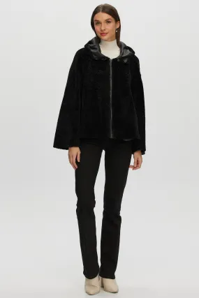 Reversible New Zealand Shearling Lamb Zip Parka