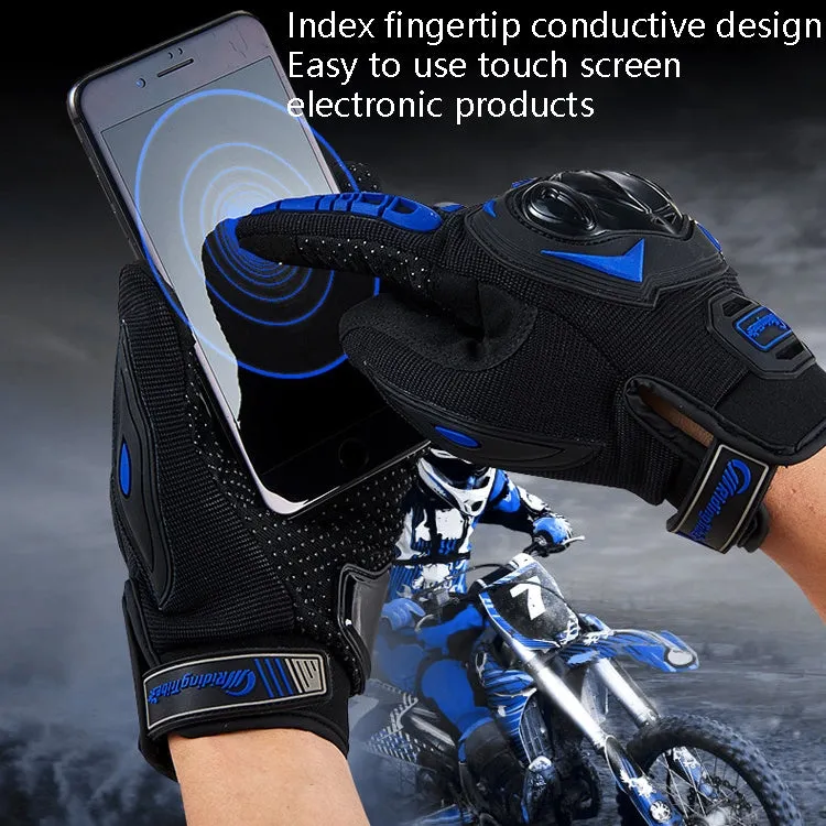 Riding Tribe MCS-17 Motorcycle Gloves Touch Screen Outdoor Riding Gloves, Size: L(Black)