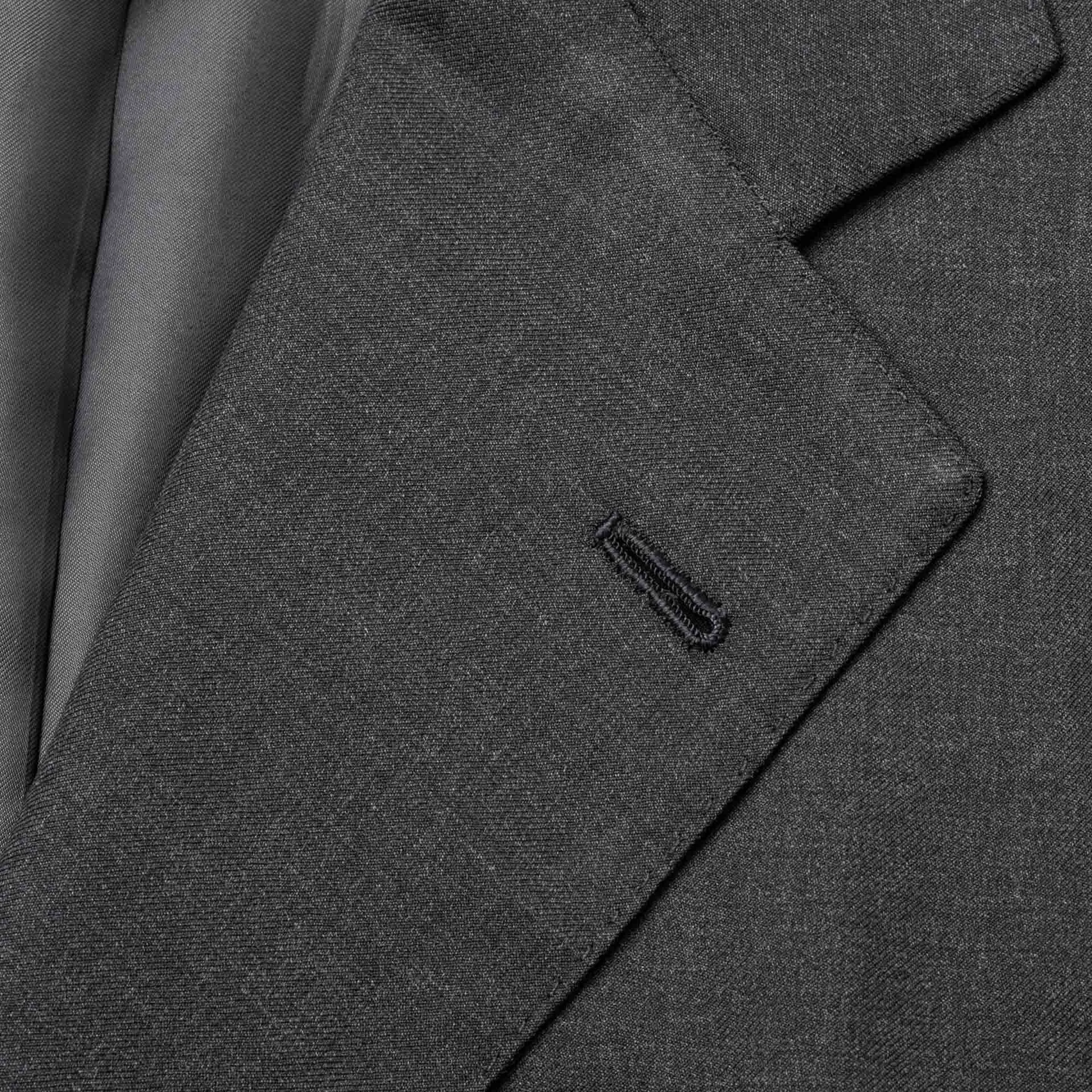 RUBINACCI LH Hand Made Bespoke Charcoal Gray Wool Blazer Sports Coat EU 50 US 40