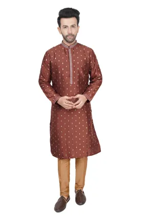 Rust mens kurta pyjama