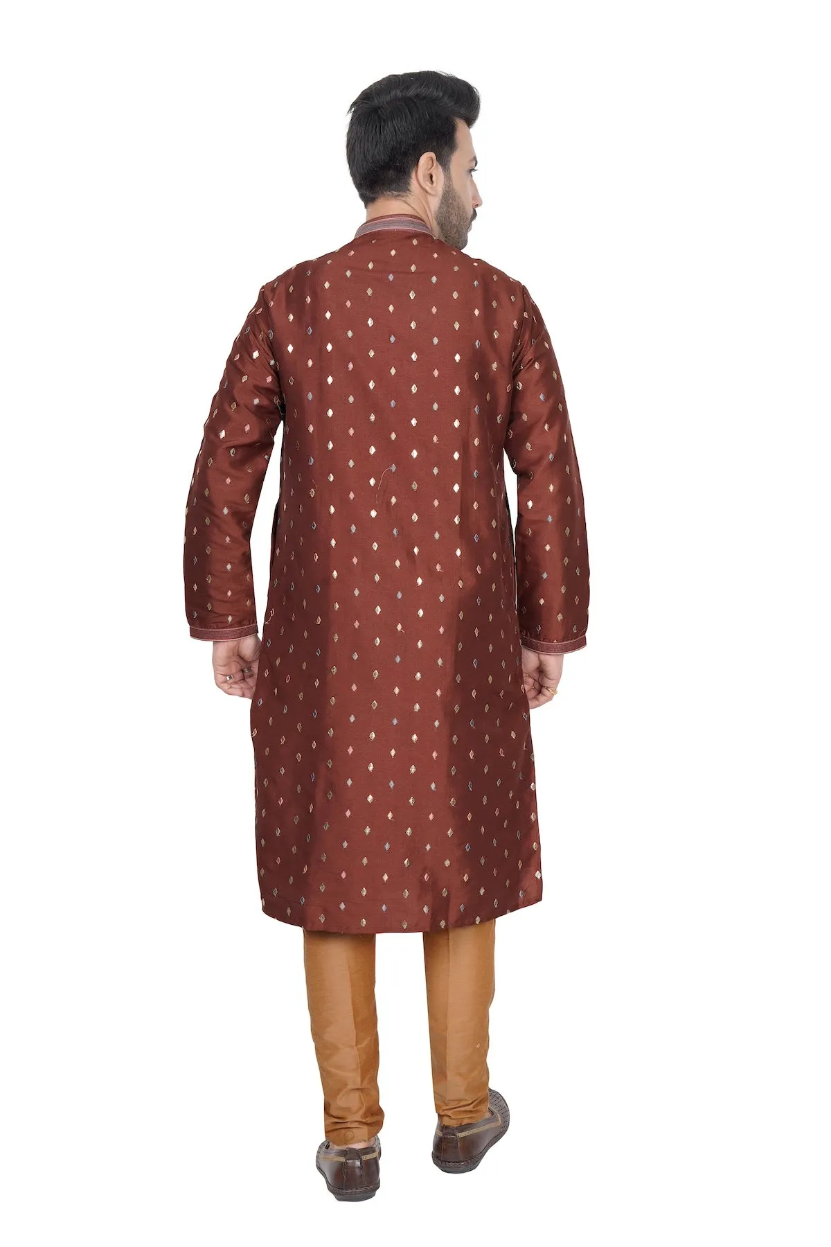 Rust mens kurta pyjama