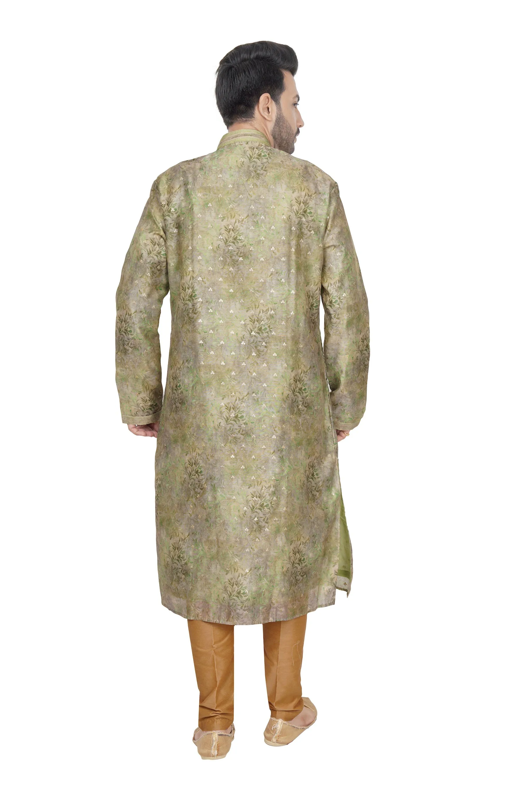 Sage green mens kurta set