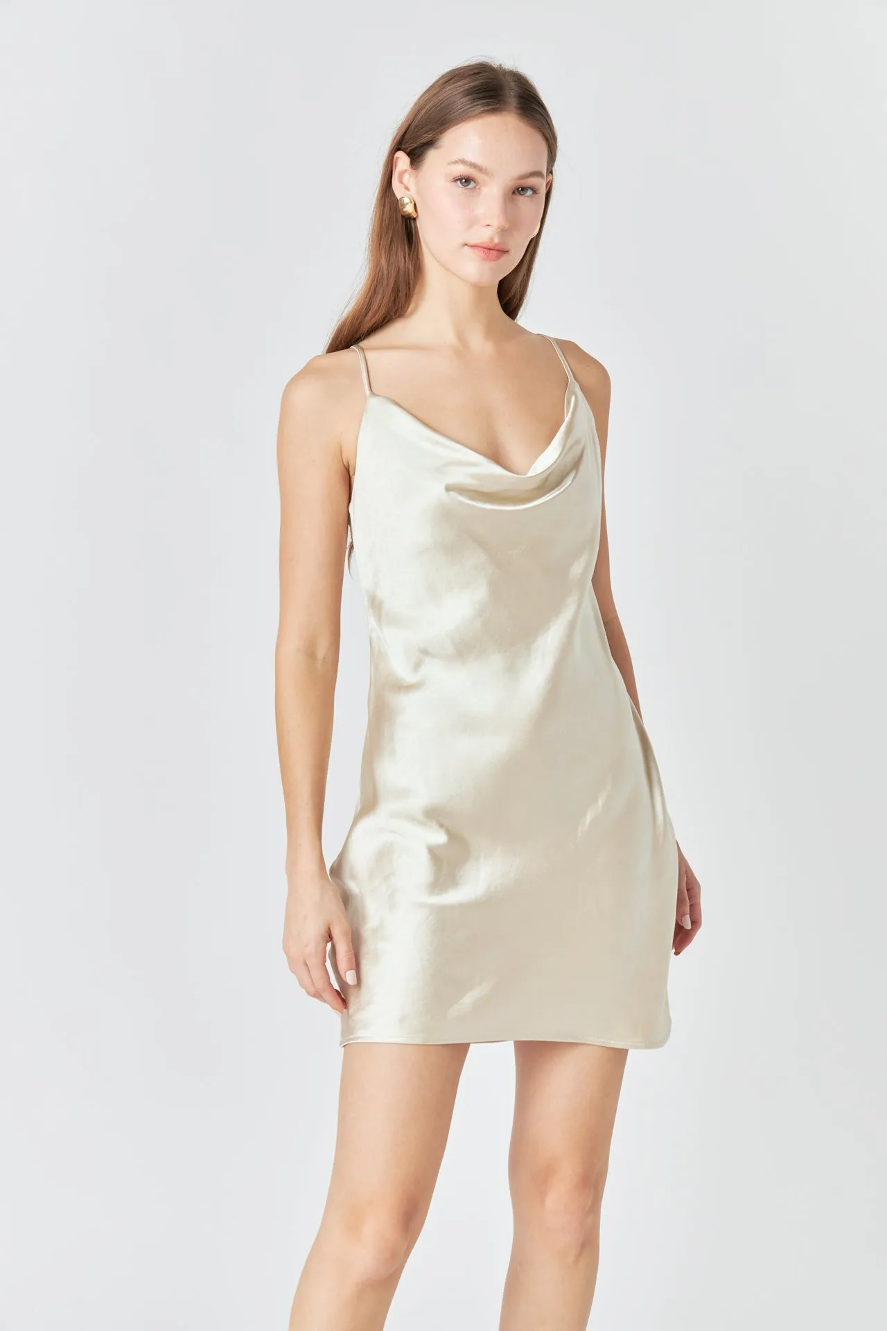 Satin Slip Mini Dress