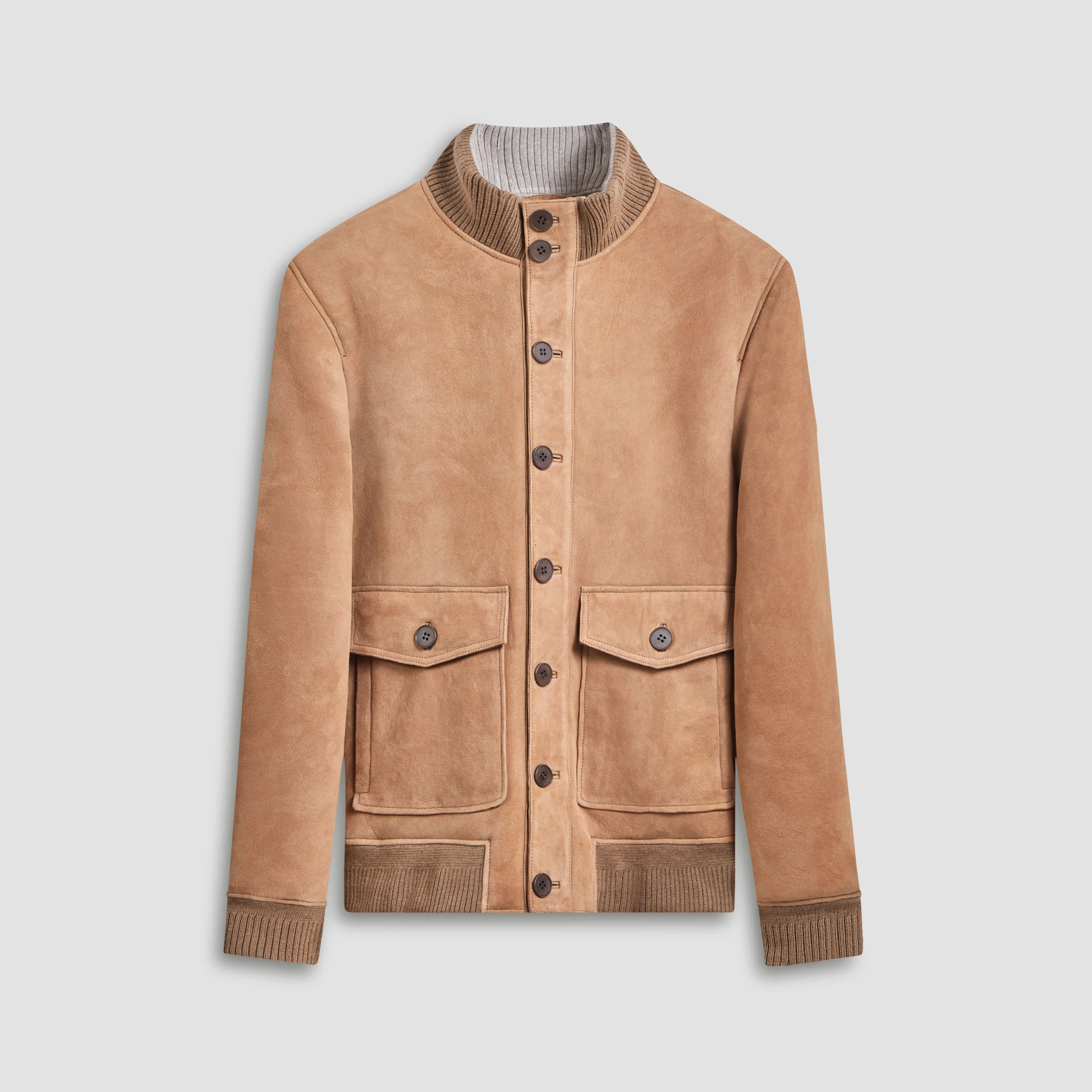 Shearling Lined Suede Jacket