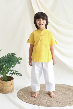 Short Kurta - Soft Yellow