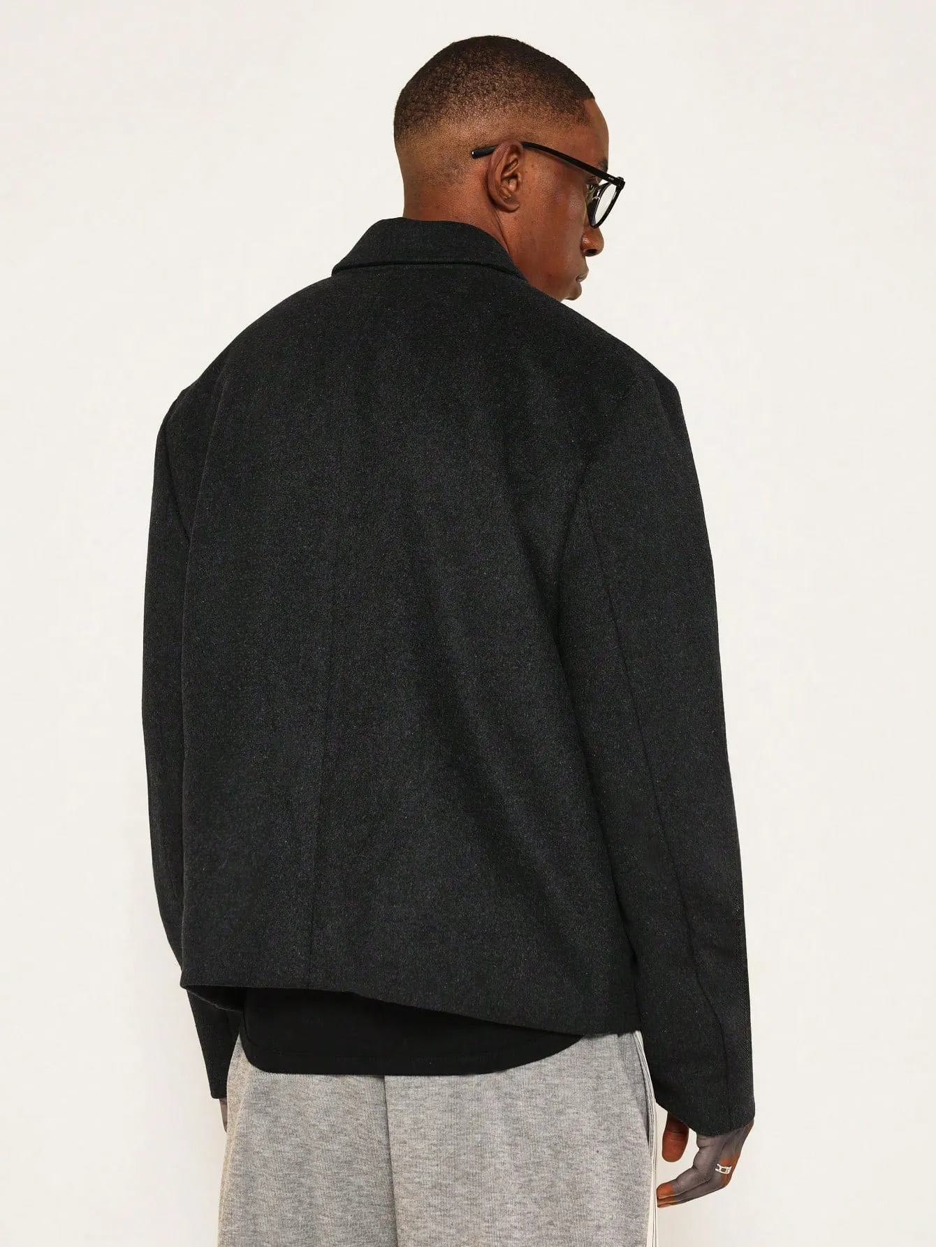 Single Breasted Short Overcoat