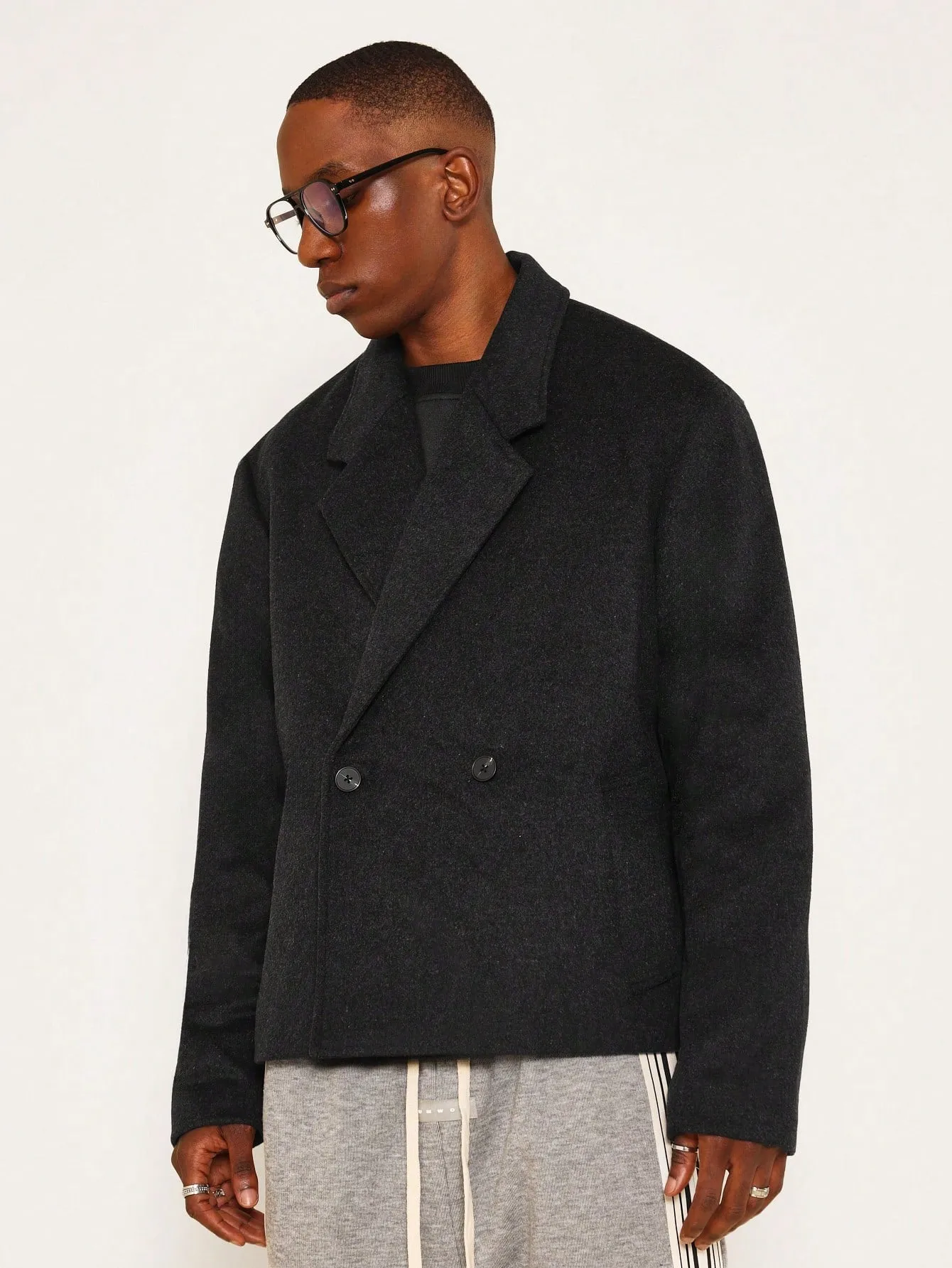 Single Breasted Short Overcoat