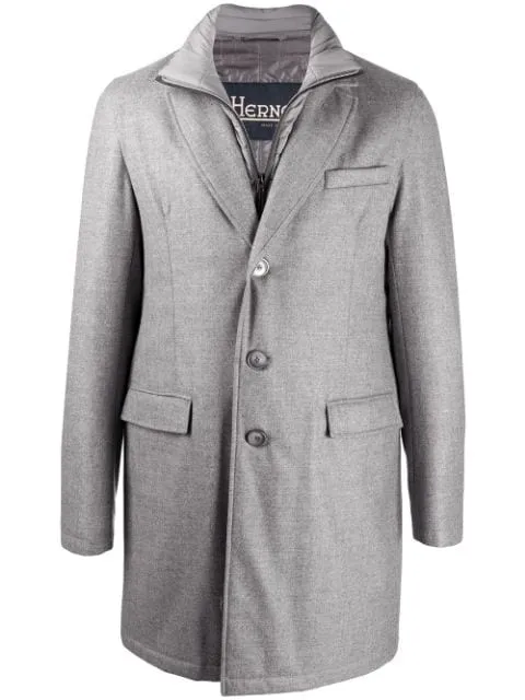 Single-Breasted Wool Coat