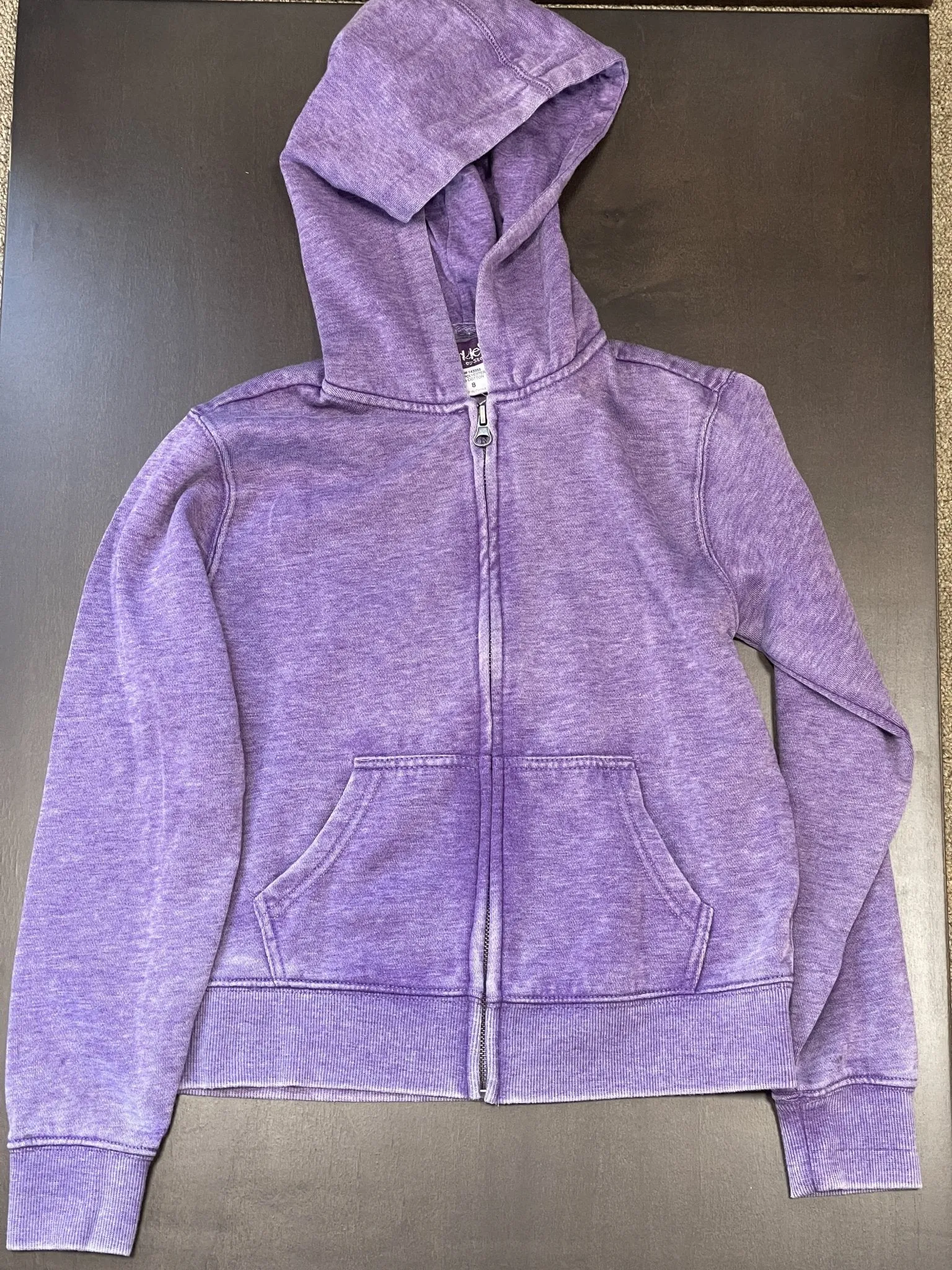 Sparkle By Stoopher Girls Purple Horse Crystalized Hoodie Jacket