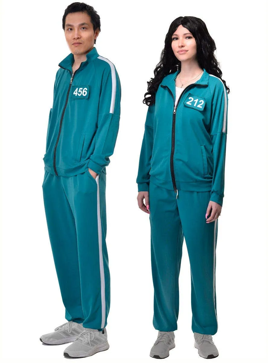 Squid Play 456 or 212 Adults Plus Size Player Tracksuit Costume