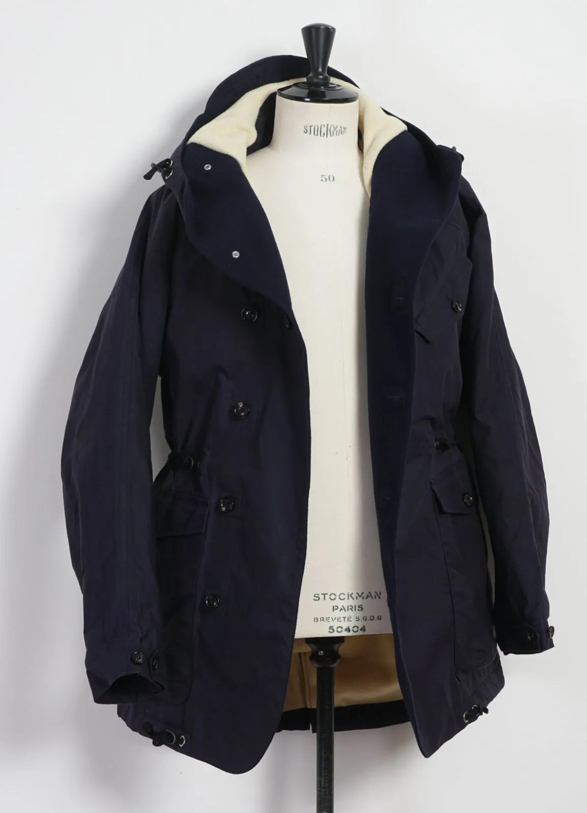 STORM | Hooded Waxed Cotton Parka | Deep Navy