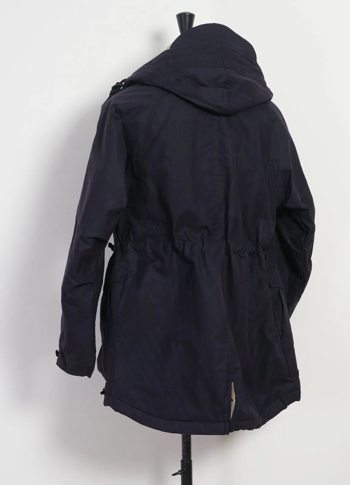 STORM | Hooded Waxed Cotton Parka | Deep Navy