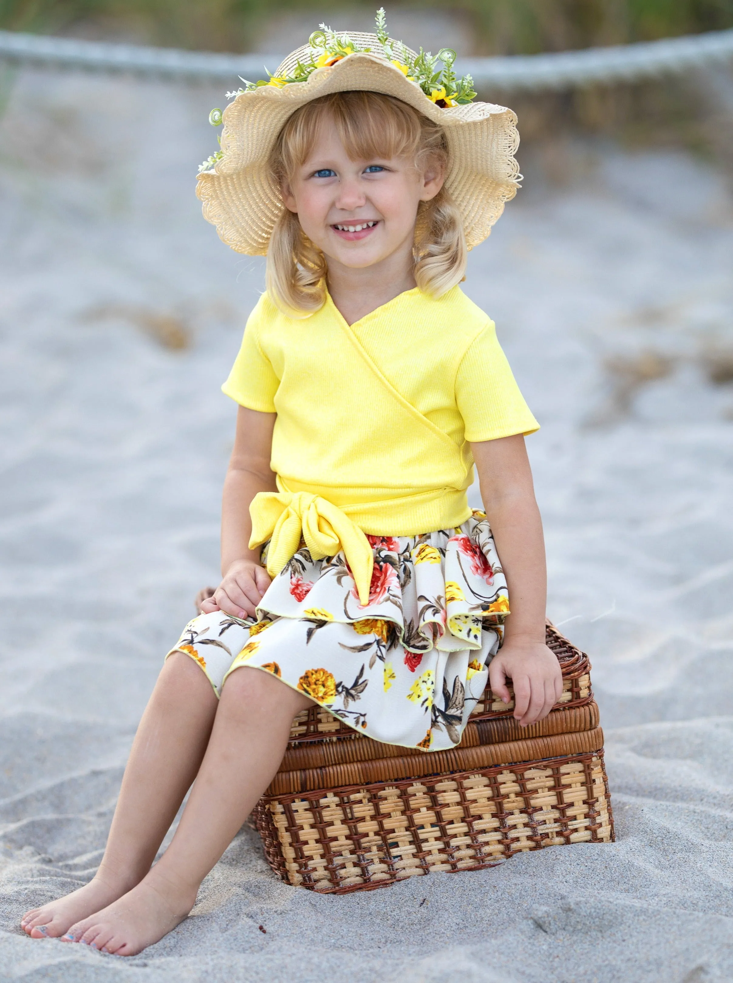 Sun Is Shining Tiered Ruffle Skirt Set