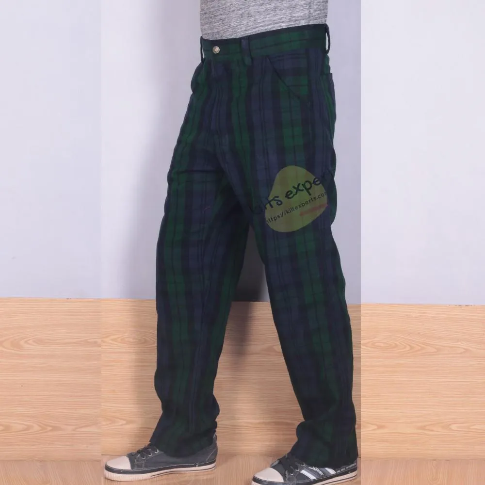 Tartan Acrylic Wool Simple Pant