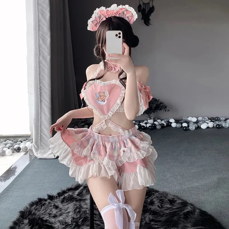 Teddy Angel Cake Lingerie Set