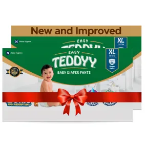 TEDDYY Baby Easy Extra Large Diaper Pants 108 Count (Pack of 2)