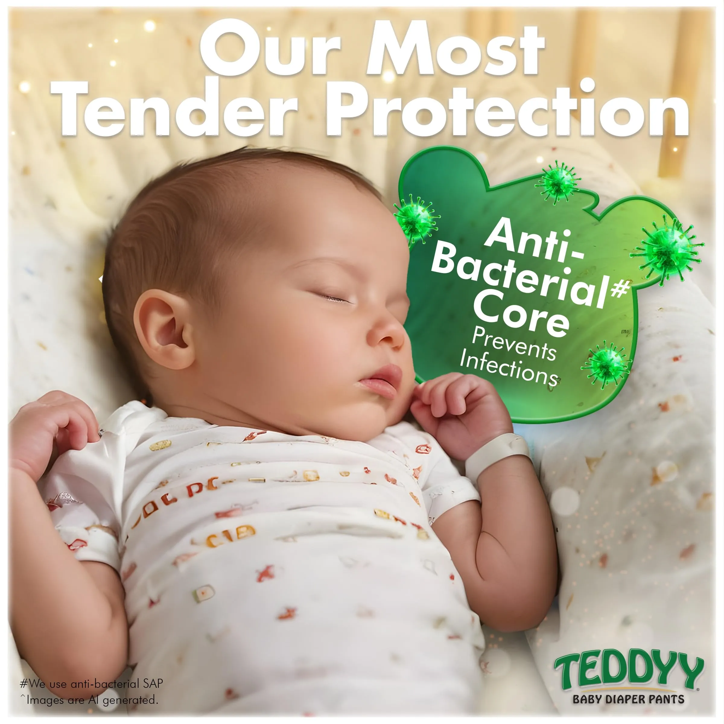 TEDDYY Baby Easy Extra Large Diaper Pants 108 Count (Pack of 2)