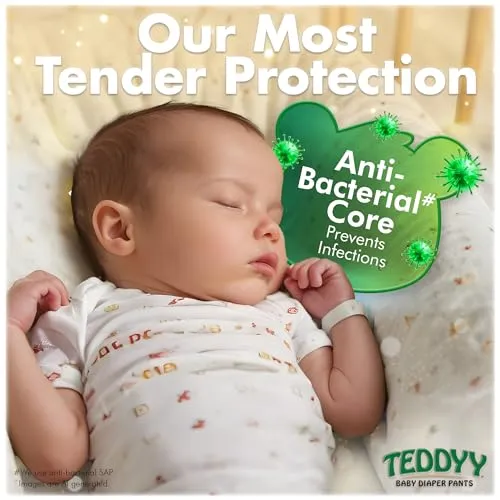 TEDDYY Baby Easy Large Diaper Pants 124 Count (Pack of 2)