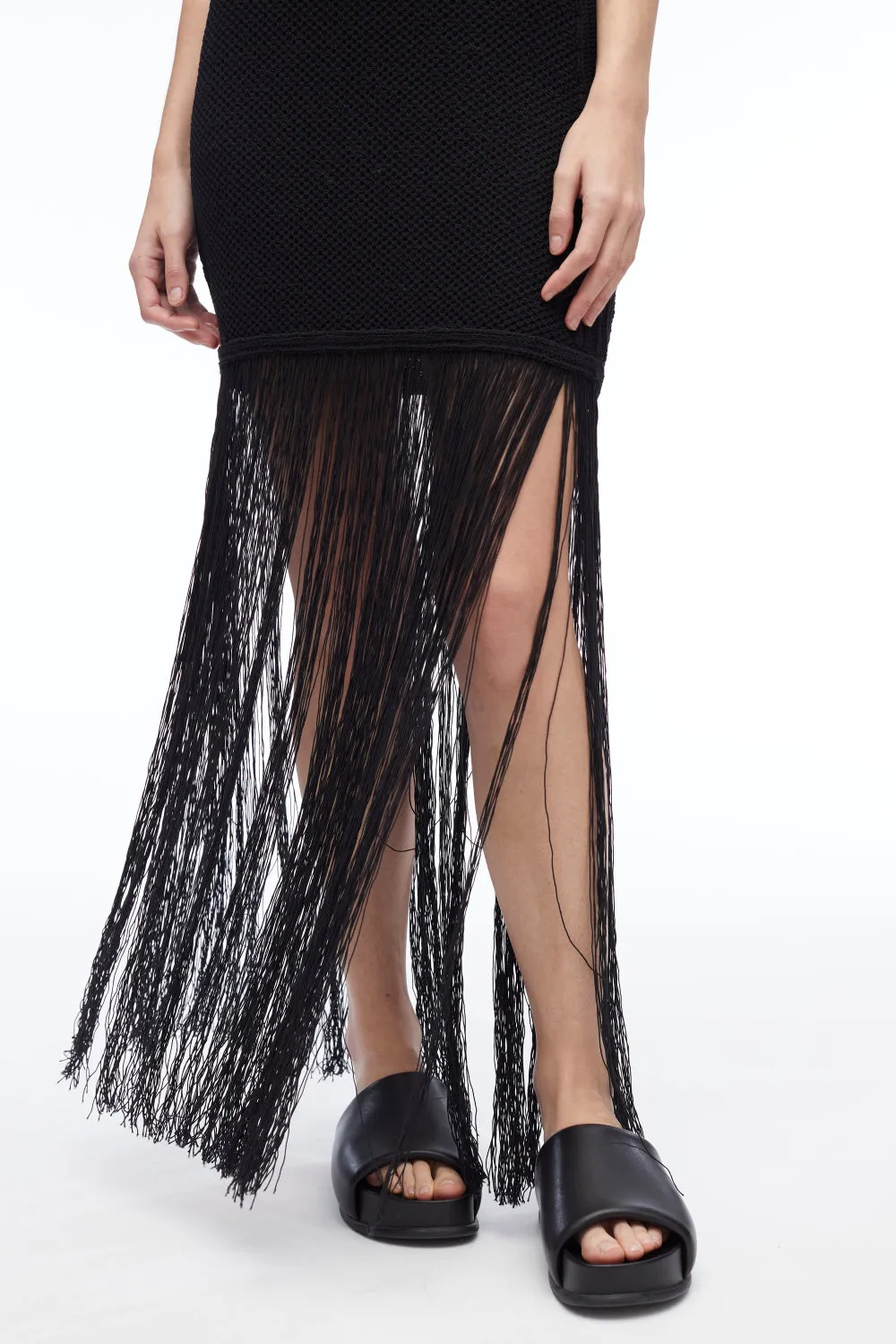 Textured Fringe Skirt