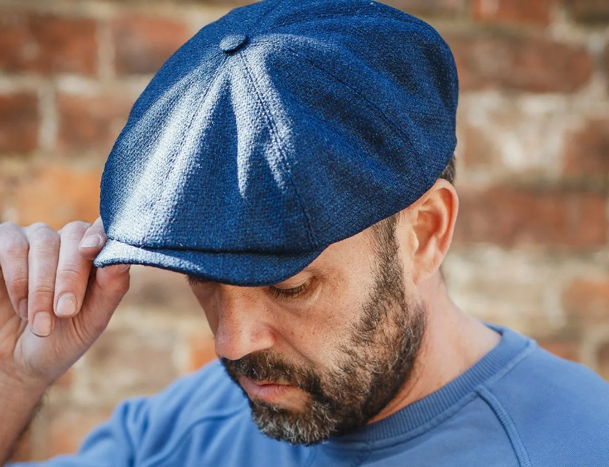 The London Baker Boy Hat- Blue indigo