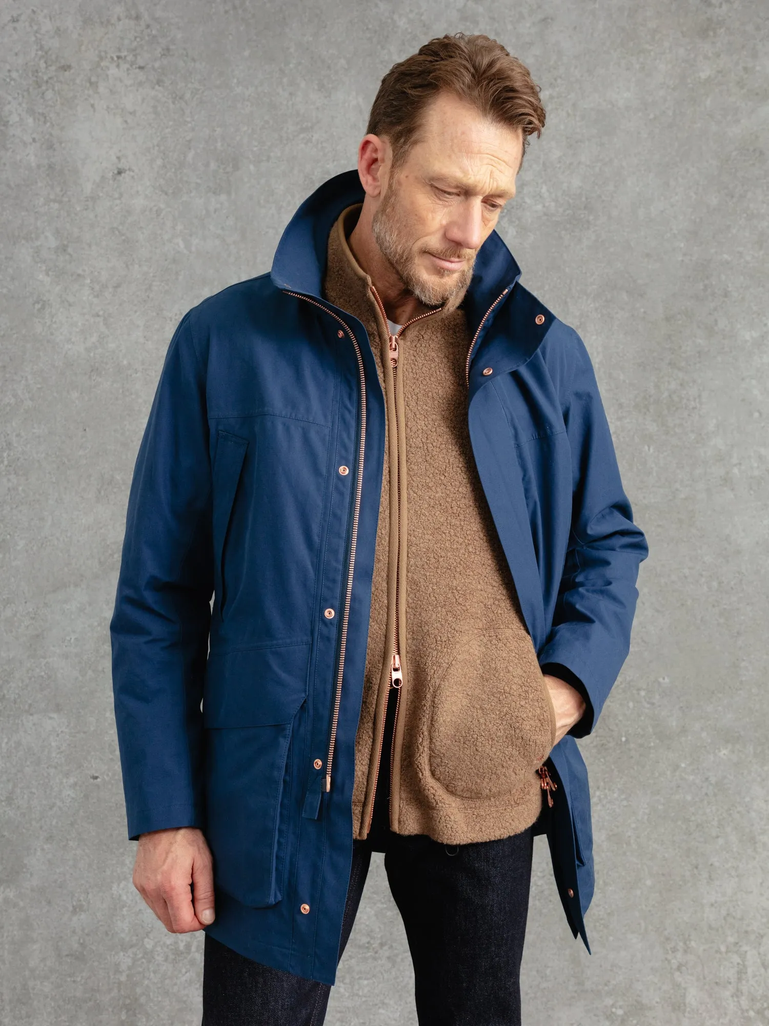 The Manchester Marine Parka - Azure