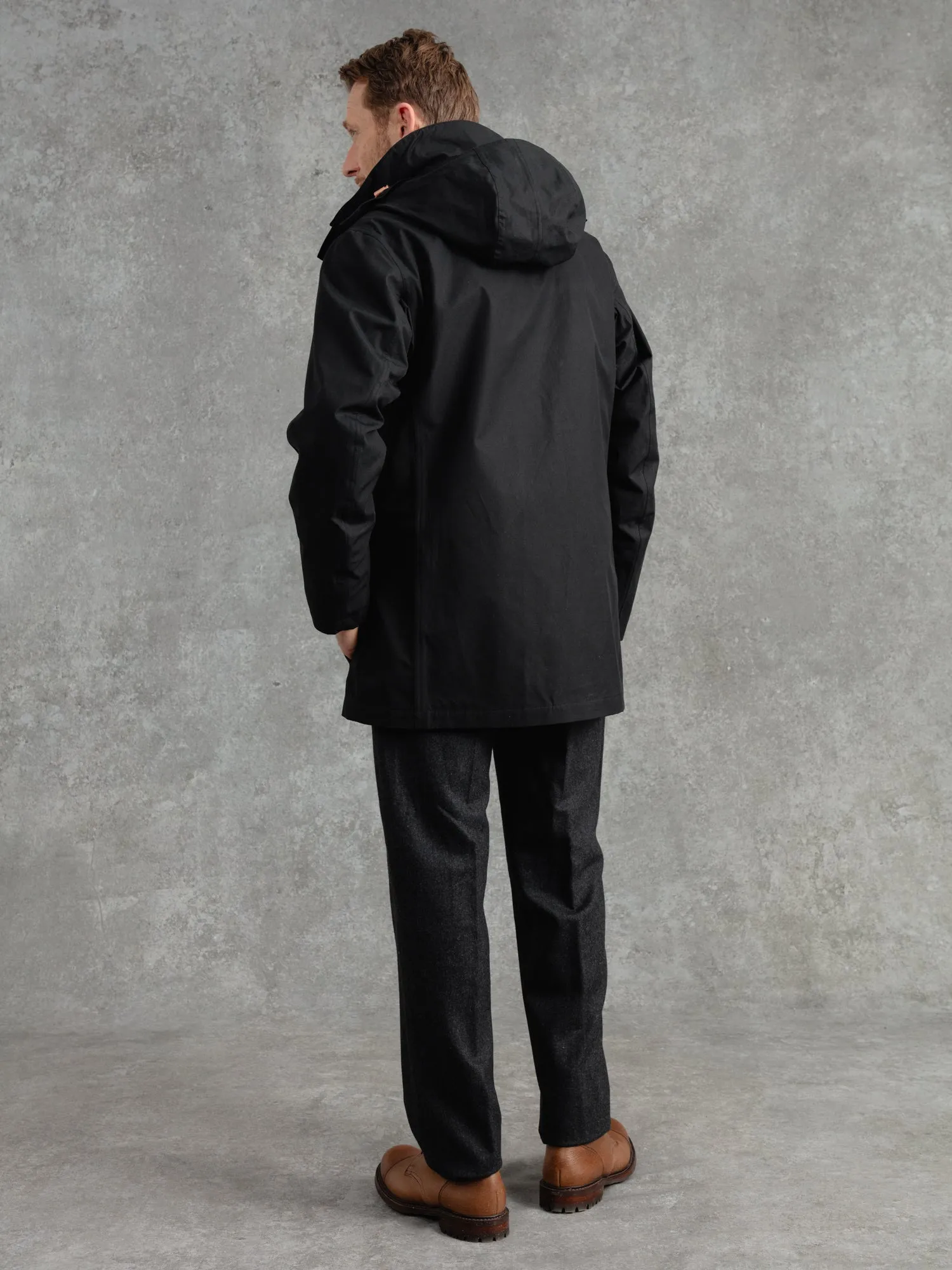 The Manchester Marine Parka - Ivory Black