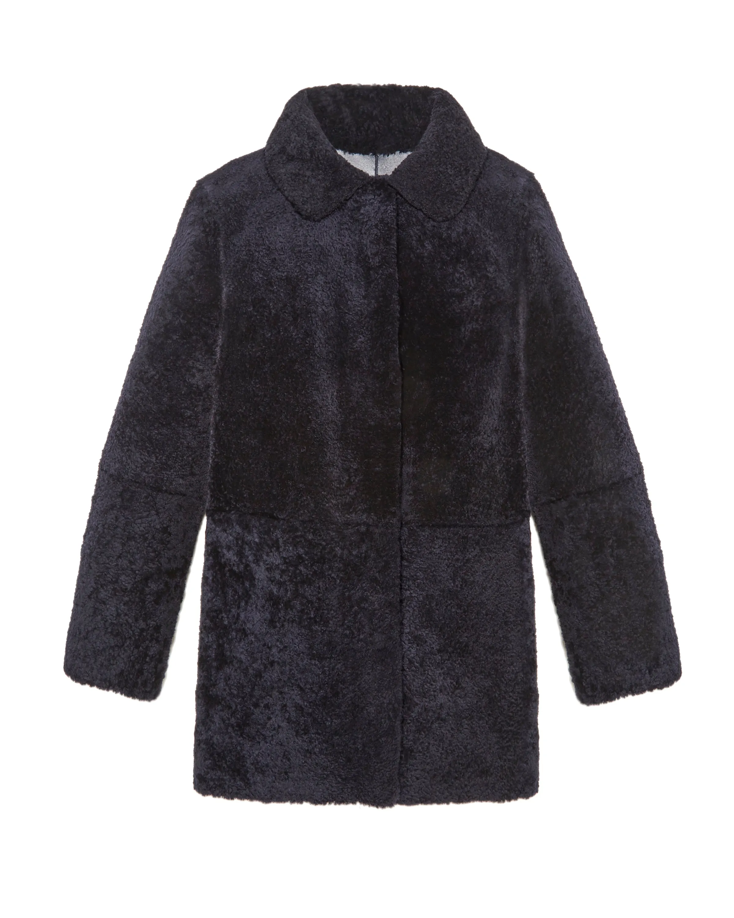 The Stasia Reversible Patent Shearling Jacket