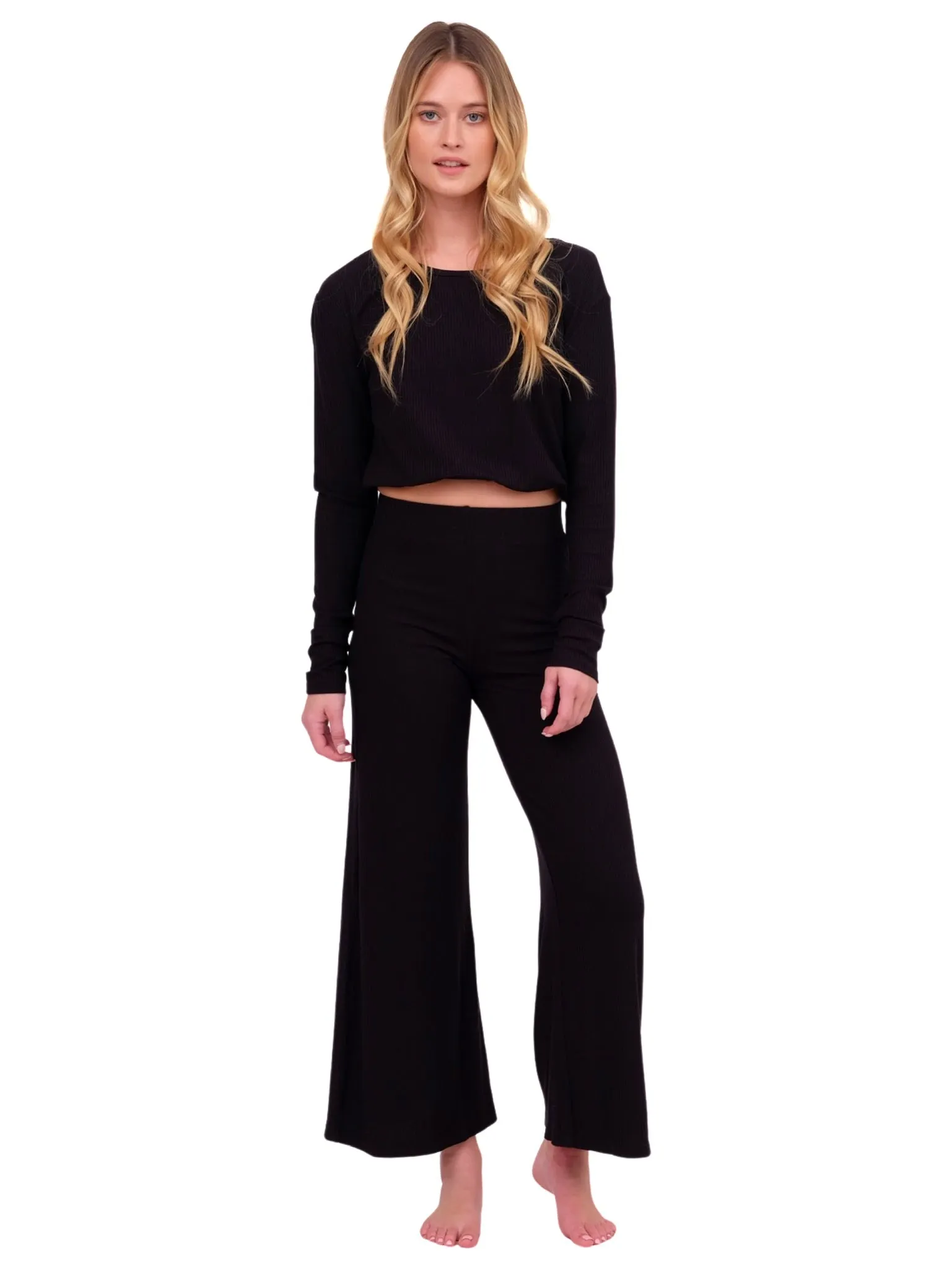 Thermal Crop Top - Black