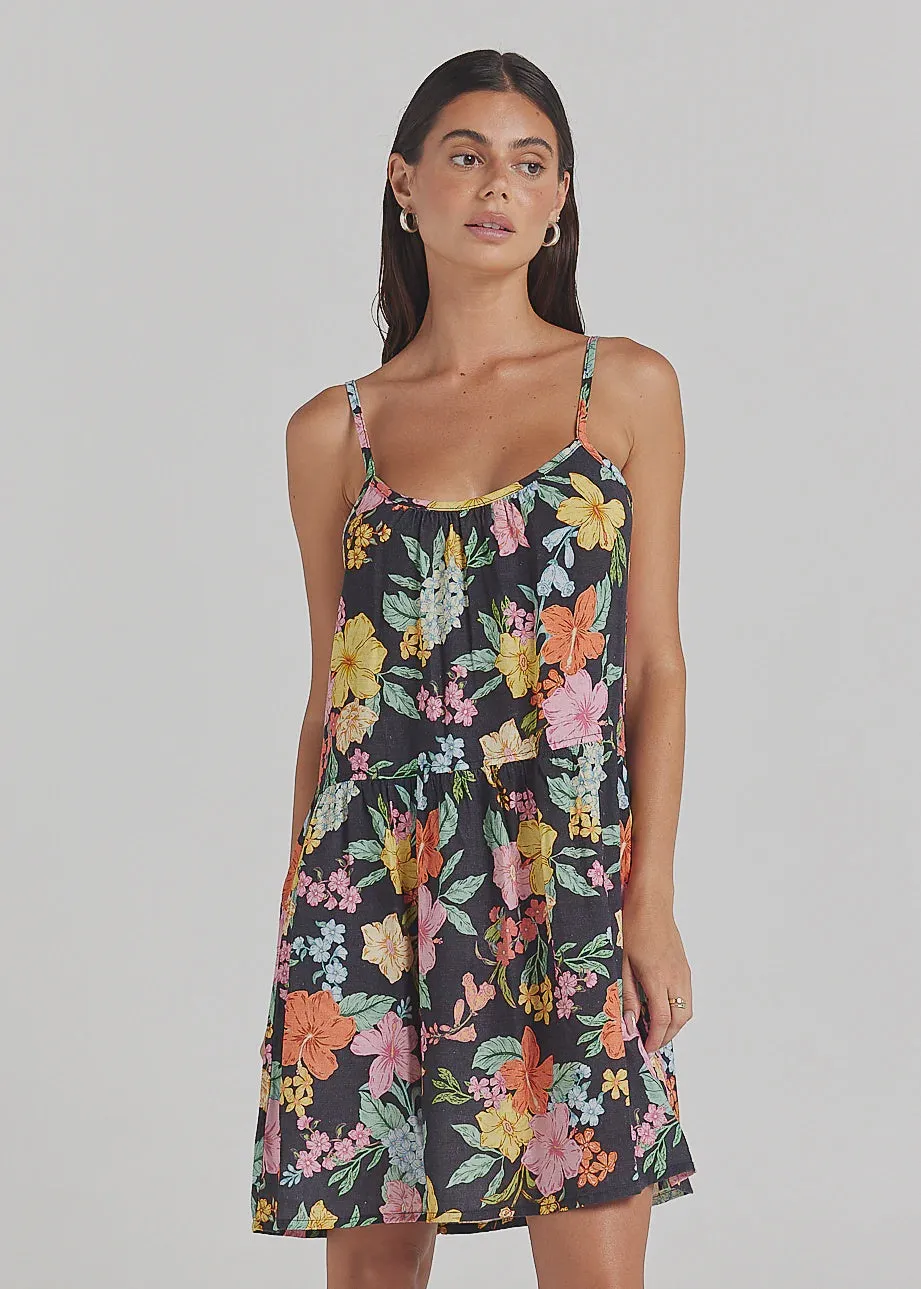 Tropics Slip Babydoll Dress - Hibiscus