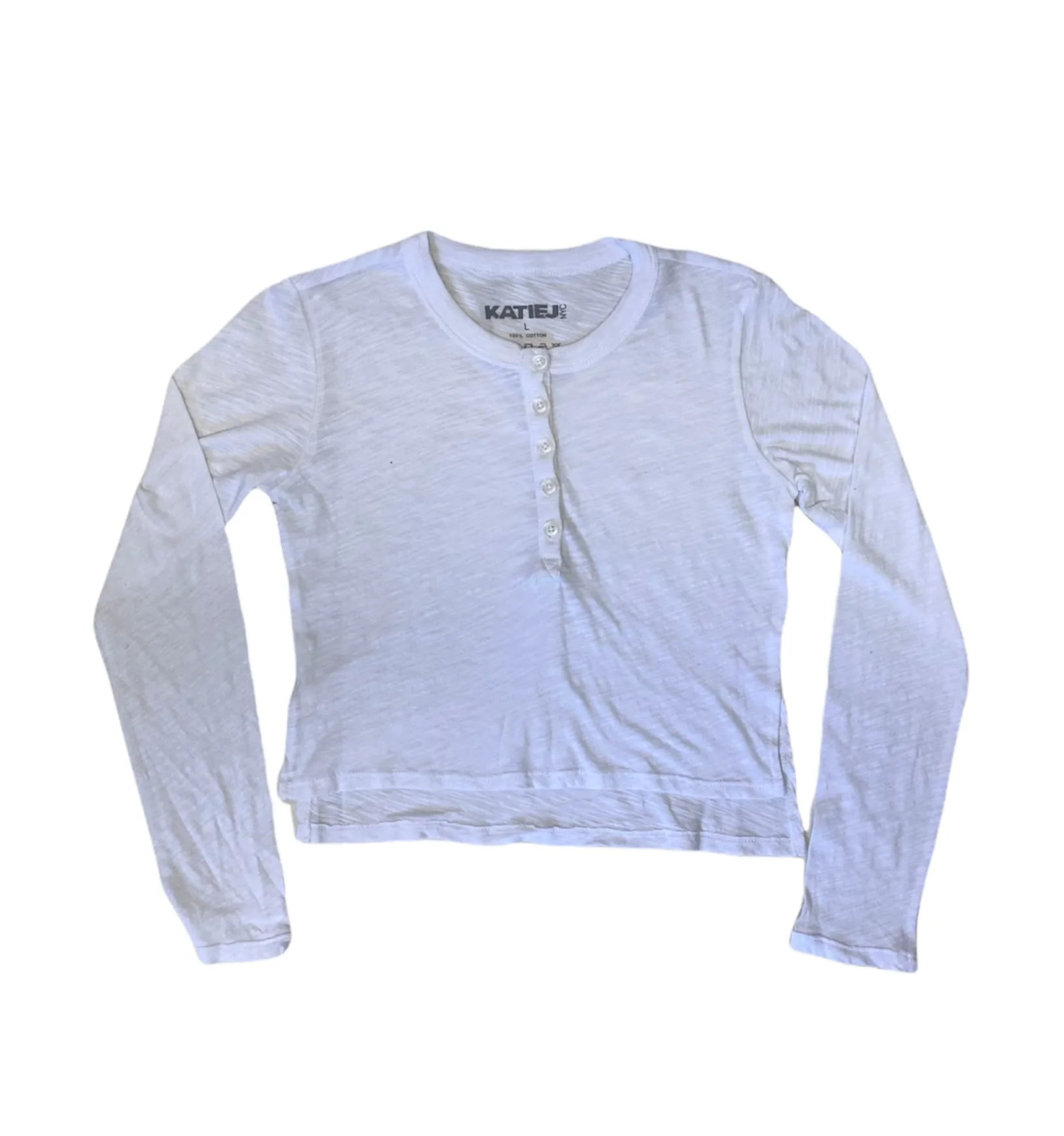 TWEEN FEARLESS CROP LONG SLEEVE HENLEY- FINAL SALE